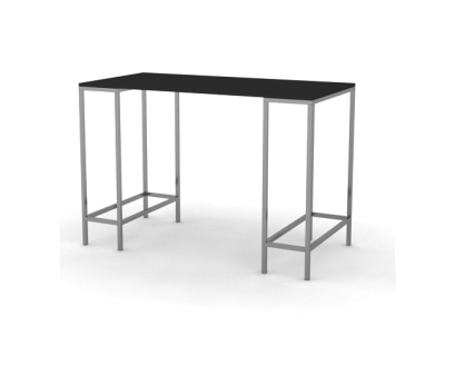 Steh / Hochtisch Version 2 "New York Steel" 160x80x110 schwarze Platte